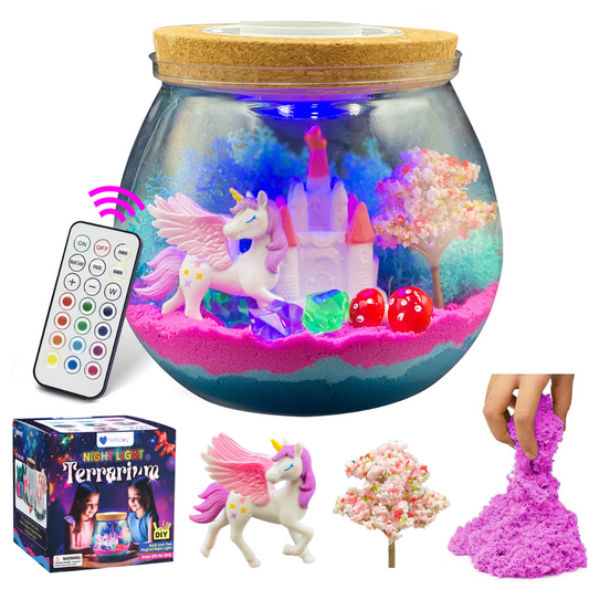 Unicorn toys for girls – Night Light Terrarium Kit